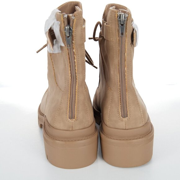 MIA Elora Leather Combat Lace Up Bootie in Tan Women's Size 11 NWT - Picture 5 of 9